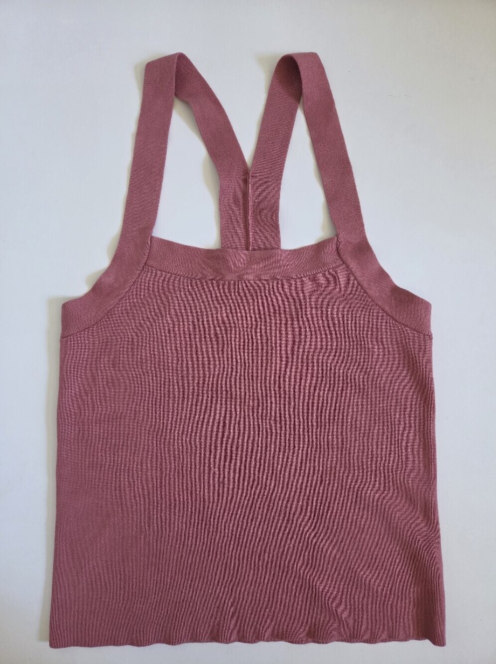Anthopologie pink mauve soft knit tank top size M